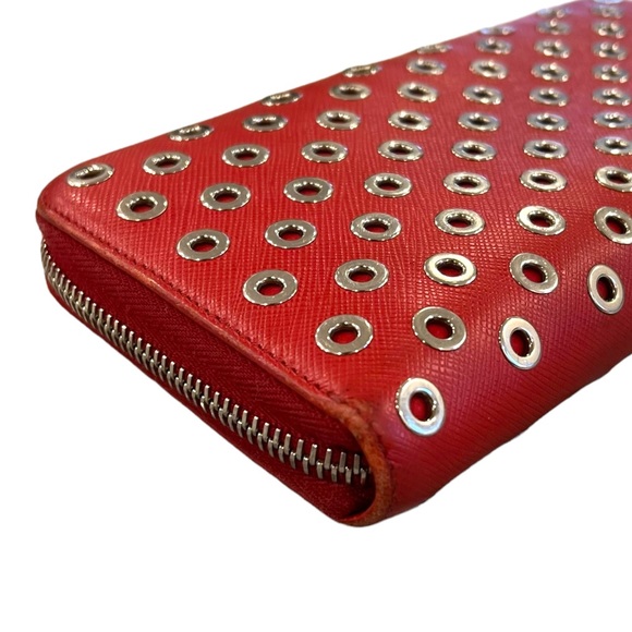 Prada Saffiano Rings Zip Around Wallet - Picture 9 of 10